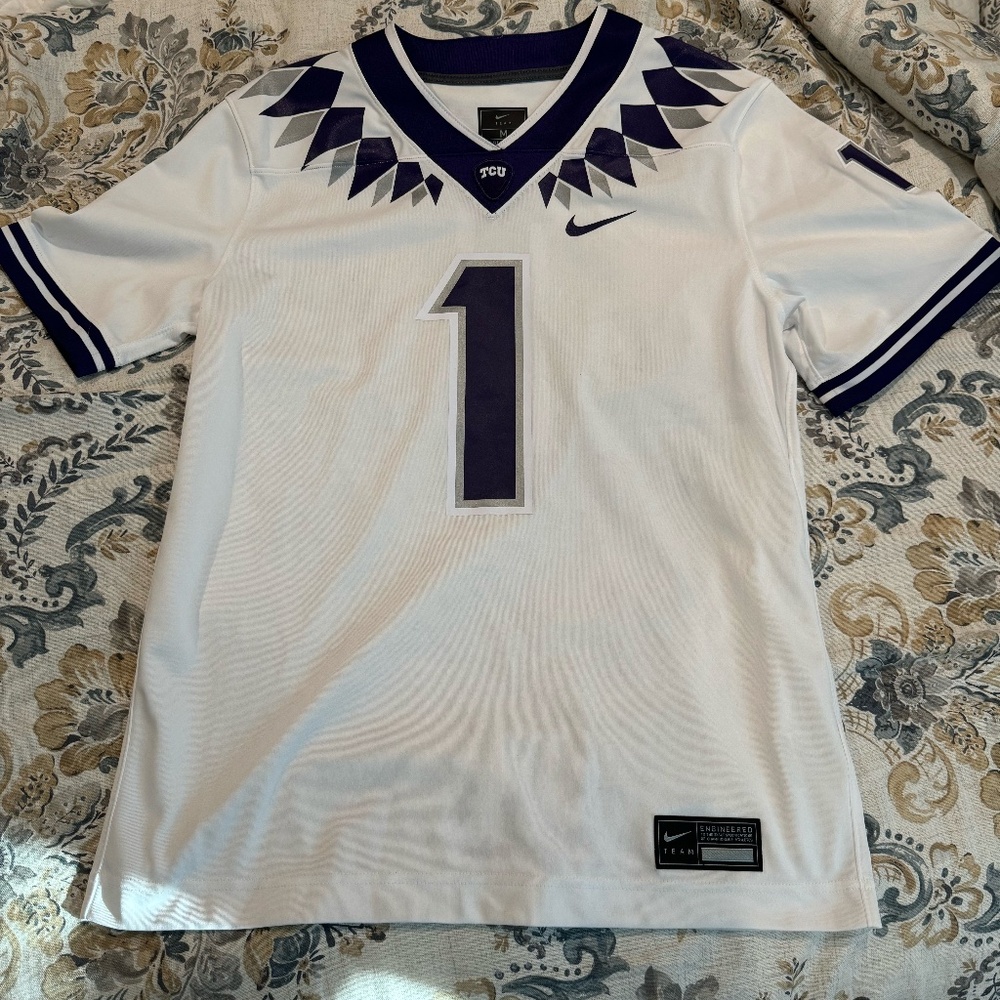 White Texas Christian University Nike #1 Jersey